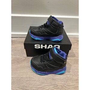 Shaq Shaqnotize Toddler Boys Basketball Shoe Black Blue Purple AQ95000TBD Size 5